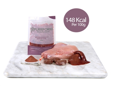 Farmed Rabbit & Ground Bone, Liver & Kidney 6 x 70g Pouches