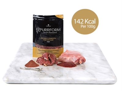 Minced Venison & Farmed Rabbit, Ground Bone with Liver 6 x 70g Pouches